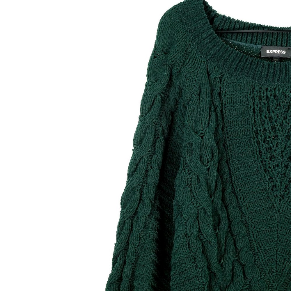 EXPRESS Cozy Oversized Balloon Sleeve Knit Sweater